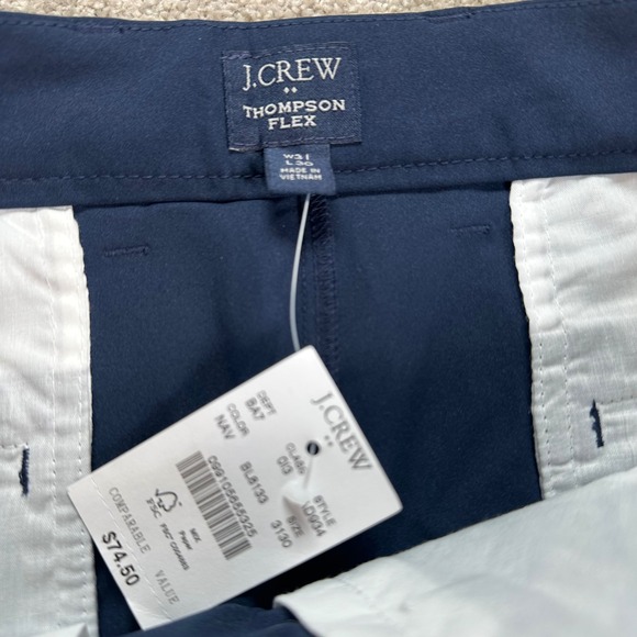 J.Crew Thompson Flex Tapered Pants Mens 31x30 Blue Business Casual - Picture 3 of 14